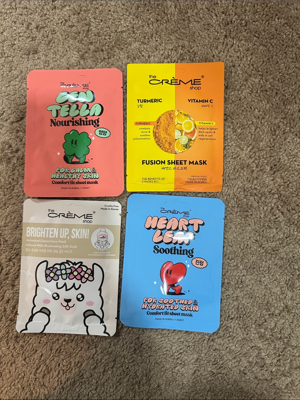 The Crème Shop Soothing Sheet Mask - Hydrating Face Mask bundle